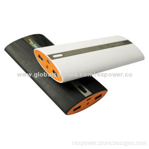 Mobile Phone Power Banks with Stripes, Lens, 15,000mAh Capacity